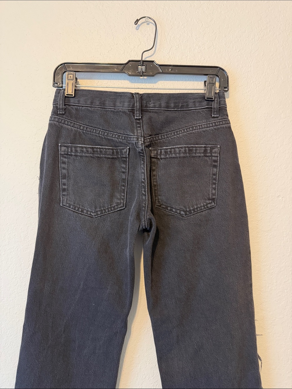 We The Free Maggie Black Distressed Straight-Leg Jeans - Picture 5 of 7